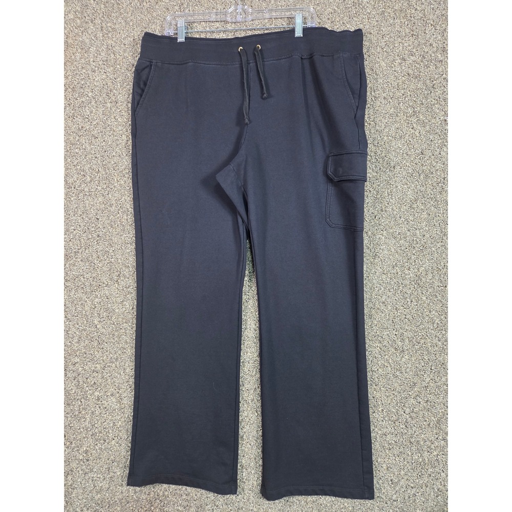 Lauren‎ Ralph Lauren Active Sweatpants Womens 2X Black Cargo French Terry Pants
